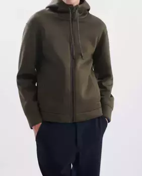 Мужской свитшот серо-коричневого цвета на молнии Loreak Mendian, цвет Topo