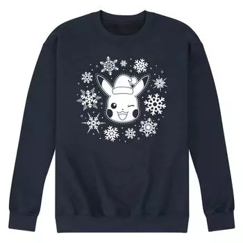 Мужской свитшот со снежинками Pokmon Pikachu Licensed Character