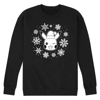 Мужской свитшот со снежинками Pokmon Pikachu Licensed Character