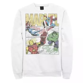 Мужской свитшот со вставками из комиксов Marvel Retro Avengers Licensed Character