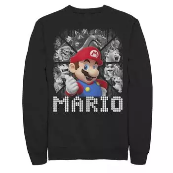 Мужской свитшот со вставками Super Mario Bad Guy Licensed Character