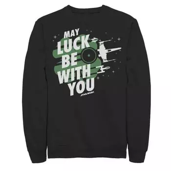 Мужской свитшот St. Patty's Star Wars May Luck Be With You Licensed Character