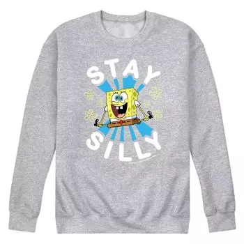 Мужской свитшот Stay Silly с Губкой Бобом Квадратные Штаны Licensed Character