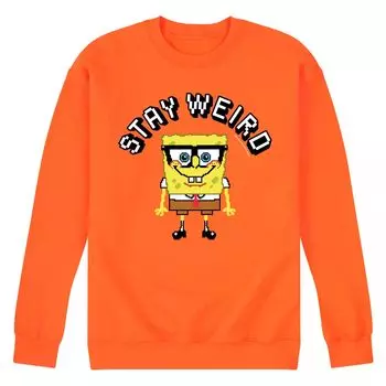 Мужской свитшот Stay Weird с Губкой Бобом Квадратные Штаны Licensed Character