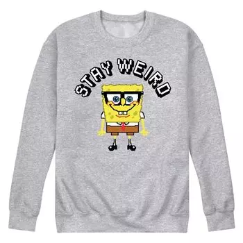 Мужской свитшот Stay Weird с Губкой Бобом Квадратные Штаны Licensed Character
