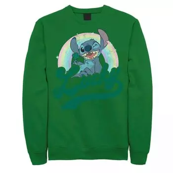Мужской свитшот Stitch Lucky Rainbow Disney Lilo & Stitch St. Licensed Character