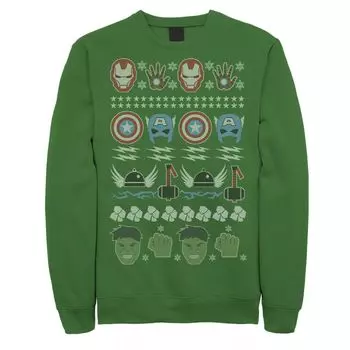 Мужской свитшот The Avengers Ugly Christmas Marvel