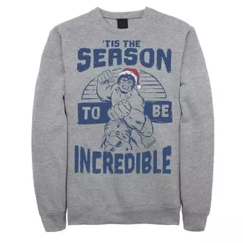 Мужской свитшот The Hulk 'Tis the Season To Be Incredible Christmas Marvel