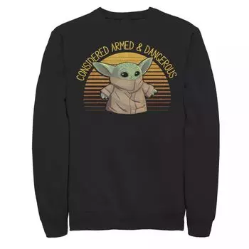 Мужской свитшот The Mandalorian The Child Armed & Dangerous Star Wars