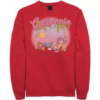 Мужской свитшот Tom & Jerry California Golden Coast Licensed Character, красный