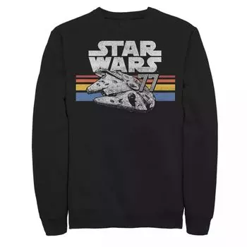 Мужской свитшот в полоску в стиле ретро Star Wars Falcon 77 Licensed Character