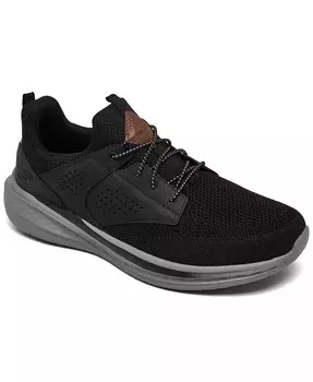 Мужской свободный крой: широкие повседневные кроссовки Slade Breyer от Finish Line Skechers, черный