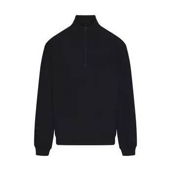 Мужской свободный пуловер на молнии в четверть SKIMS, цвет obsidian