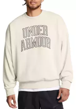 Мужской свободный свитшот Under Armour Icon Heavyweight French Terry, цвет Summit White/Black