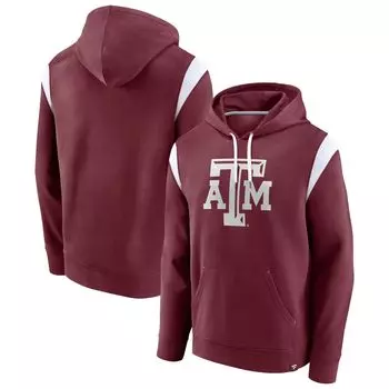 Мужской темно-бордовый пуловер с капюшоном Texas A&M Aggies Gym Rat с логотипом бренда Fanatics
