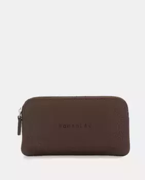 Мужской темно-коричневый кожаный кошелек для ключей Scharlau, темно-коричневый