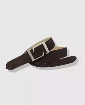 Мужской темно-коричневый кожаный ремень Leyva, темно-коричневый