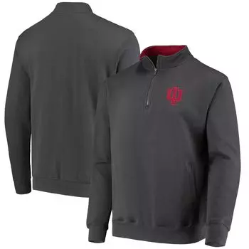 Мужской темно-серый пуловер с молнией до четверти и логотипом Indiana Hoosiers Tortugas Colosseum