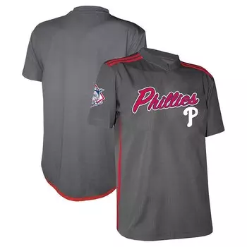 Мужской темно-серый трикотаж Stitches Philadelphia Phillies Team с v-образным вырезом, цвет Phl Charco