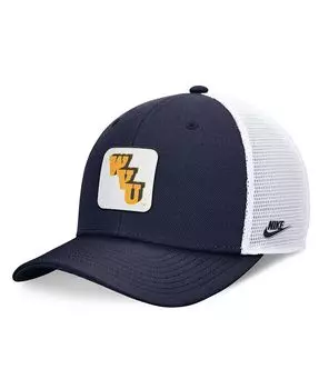 Мужской, темно-синий/белый, регулируемый талисман дальнобойщика West Virginia Mountaineers Legacy Rise Nike, синий