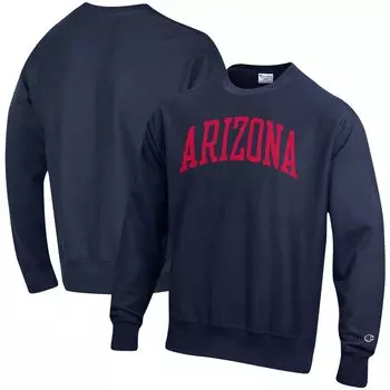 Мужской темно-синий пуловер Arizona Wildcats Arch обратного переплетения свитшот Champion