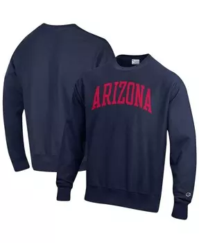 Мужской темно-синий пуловер Arizona Wildcats Arch обратного переплетения свитшот Champion