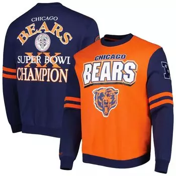 Мужской темно-синий пуловер Mitchell & Ness Chicago Bears All Over 2.0