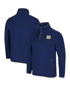 Мужской темно-синий пуловер Notre Dame Fighting Irish Snap Snap Jacket Colosseum, синий