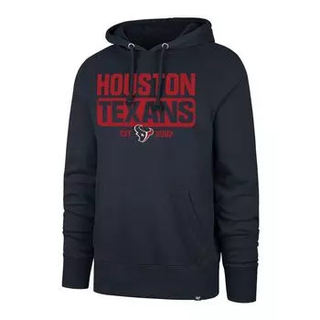 Мужской темно-синий пуловер с капюшоном '47 Houston Texans Box Out Headline