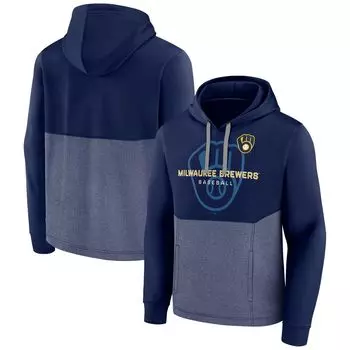 Мужской темно-синий пуловер с капюшоном с логотипом Milwaukee Brewers Call the Shots Fanatics