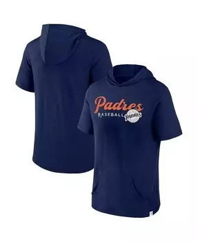 Мужской темно-синий пуловер с капюшоном San Diego Padres Offensive Strategy с короткими рукавами Fanatics, синий
