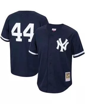 Мужской темно-синий сетчатый тренировочный трикотаж Reggie Jackson New York Yankees Cooperstown Collection Mitchell & Ness, синий