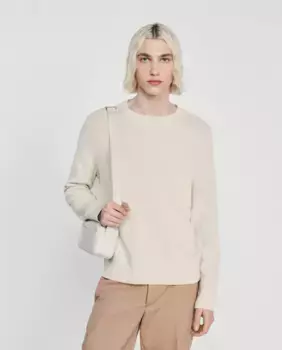 Мужской темно-синий свитер с круглым вырезом Sandro, темно-синий