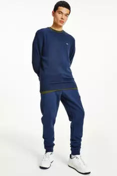 Мужской темно-синий свитшот Dm0dm11856c87 Tjm Essential Crew Ne с круглым вырезом, обычный крой, однотонный Tommy Jeans