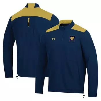 Мужской темно-синий топ Under Armour Notre Dame Fighting Irish 2023 с молнией до половины, цвет Ntd Navy
