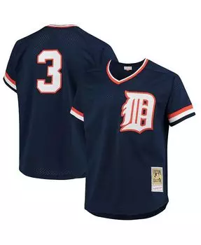 Мужской темно-синий тренировочный трикотаж Alan Trammell Detroit Tigers 1984 Authentic Cooperstown Collection Mitchell & Ness, синий