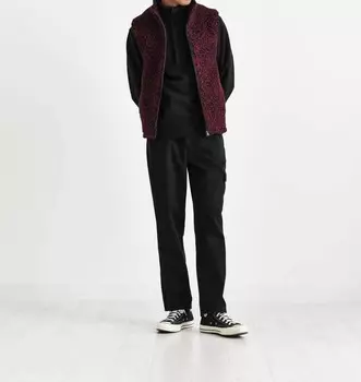 Мужской темно-синий жилет Cozi; Красный Wax London