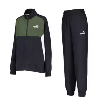 Мужской тканый спортивный костюм Puma, зеленый/черный