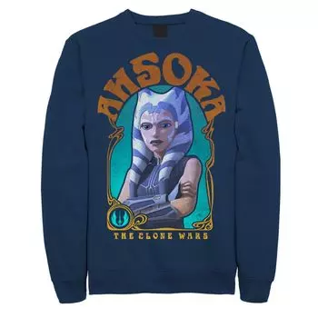 Мужской: толстовка с портретом Асоки «Войны клонов» Star Wars