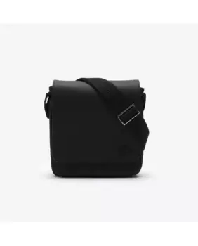 Мужской тонкий кошелек с клапаном Lacoste, чёрный