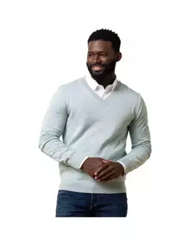 Мужской тонкий свитер с V-образным вырезом Hope & Henry, синий