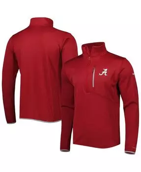Мужской топ crimson alabama crimson tide park view omni-wick half-zip top Columbia