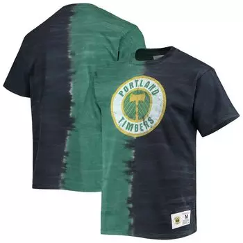 Мужской топ Mitchell & Ness Green Portland Timbers с вертикальным принтом тай-дай