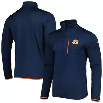 Мужской топ с молнией до половины длины Columbia Navy Auburn Tigers Park View