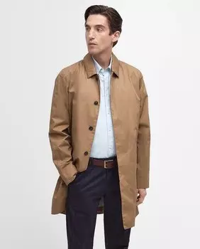 Мужской тренч с отложным воротником и застежкой на пуговицы спереди Barbour, бежевый