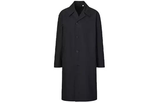 Однобортный мужской плащ Uniqlo, 09 черный