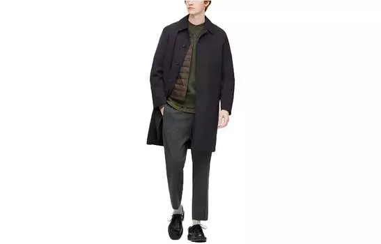 Мужской тренч UNIQLO, цвет Black