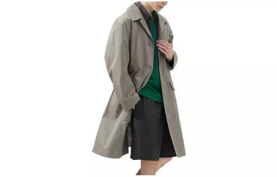 Мужской однобортное плащ Uniqlo U Collection, 06 серый