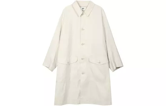 Мужской однобортное плащ Uniqlo U Collection, 30 кремовый