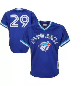 Мужской тренировочный трикотаж с сеткой Joe Carter Royal Toronto Blue Jays 1993 года Authentic Cooperstown Collection Mitchell & Ness, синий
